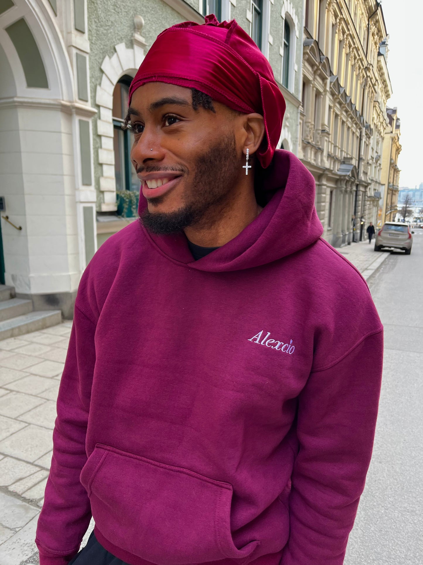 Alexcio Signature hoodie - Burgundy red