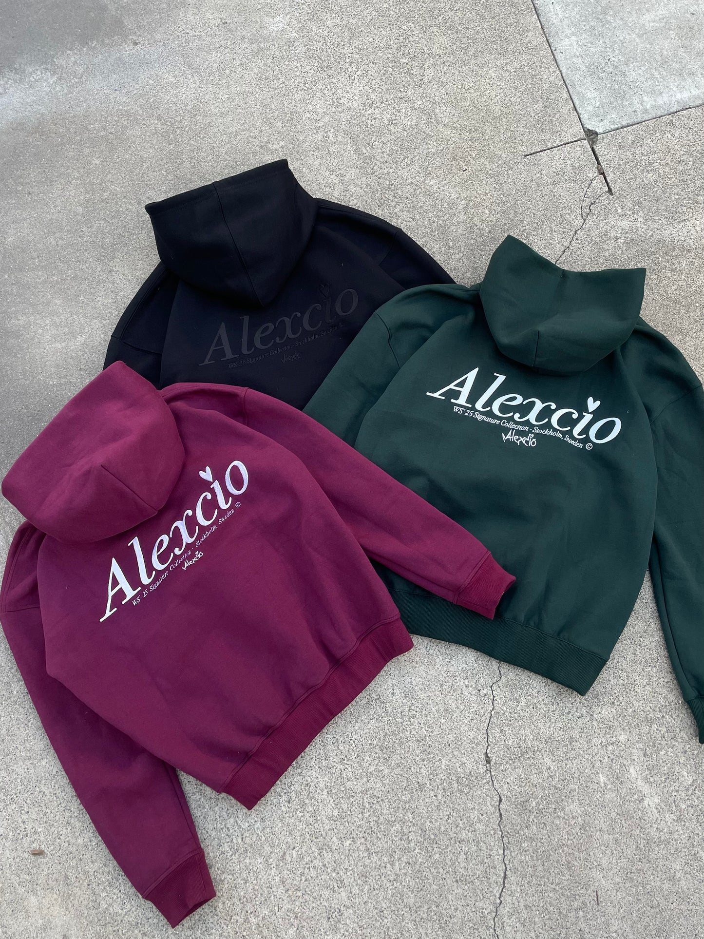 Alexcio Signature hoodie - Burgundy red