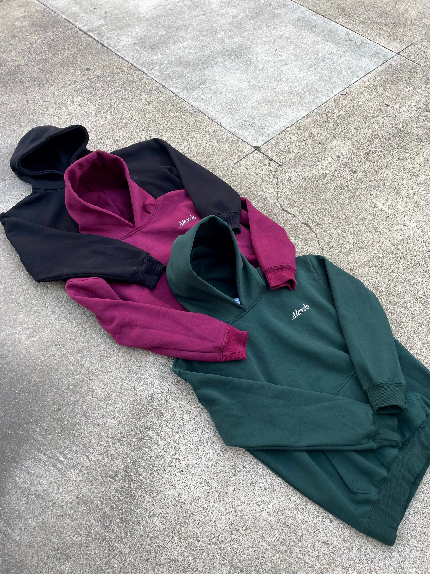 Alexcio Signature hoodie - Burgundy red